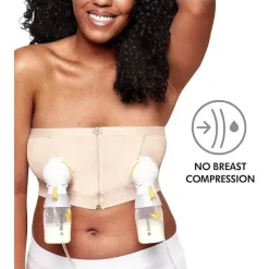 Medela Nursing Bras*- Hands-Free Pumping Bustier, Chai