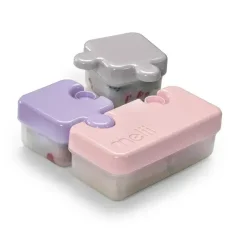 Melii Lunch Box|Dishes, Utensils & Food Containers*- 3 Compartments Puzzle Bento Box Food Storage Container