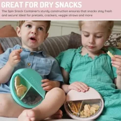 Melii Food Jars & Snack Cups|Dishes, Utensils & Food Containers*- 3 Compartments Spin Snack Container, Pink