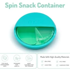 Melii Food Jars & Snack Cups|Dishes, Utensils & Food Containers*- 3 Compartments Spin Snack Container, Blue