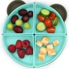 Melii Suction Plates & Bowls|Dishes, Utensils & Food Containers*- 100% Silicone Divided Suction Plate with Removable Dividers, Bear