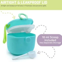 Melii Food Storage*- Baby Formula Storage Container with Integrated Scoop 400ml / 13.5oz Capacity, Blue
