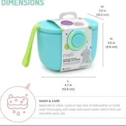 Melii Food Storage*- Baby Formula Storage Container with Integrated Scoop 400ml / 13.5oz Capacity, Blue