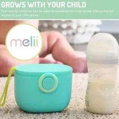 Melii Food Storage*- Baby Formula Storage Container with Integrated Scoop 400ml / 13.5oz Capacity, Blue