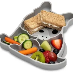 Melii Suction Plates & Bowls|Dishes, Utensils & Food Containers*- Divided Silicone Suction Plate, Bulldog