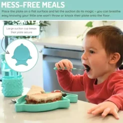 Melii Suction Plates & Bowls|Dishes, Utensils & Food Containers*- Divided Silicone Suction Plate, Shark