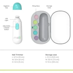 Melii Bath Gift Set*- Electric Nail File, Safe Trimmer & Clipper