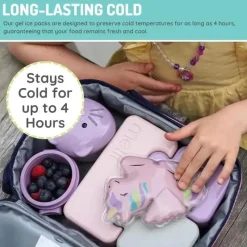 Melii Gadgets & Accessories*- Gel Ice Packs, 2 Pack, Keep Lunches and Snacks Cool, Reusable, Unicorn & Cat