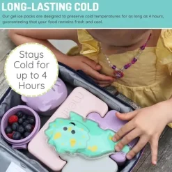 Melii Gadgets & Accessories*- Gel Ice Packs, 2 Pack, Keep Lunches and Snacks Cool, Reusable, Dino & Shark