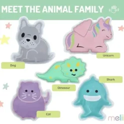 Melii Gadgets & Accessories*- Gel Ice Packs, 2 Pack, Keep Lunches and Snacks Cool, Reusable, Dino & Shark