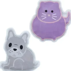 Melii Gadgets & Accessories*- Gel Ice Packs, 2 Pack, Keep Lunches and Snacks Cool, Reusable, Bulldog & Cat