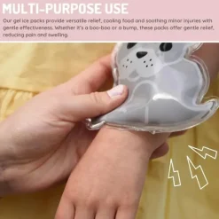Melii Gadgets & Accessories*- Gel Ice Packs, 2 Pack, Keep Lunches and Snacks Cool, Reusable, Bulldog & Cat