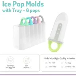 Melii Utensils & Accessories|Dishes, Utensils & Food Containers*- Ice Pop Molds with Tray, 6 Make-Your-Own Popsicle Molds