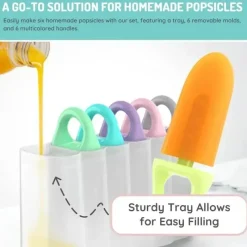 Melii Utensils & Accessories|Dishes, Utensils & Food Containers*- Ice Pop Molds with Tray, 6 Make-Your-Own Popsicle Molds