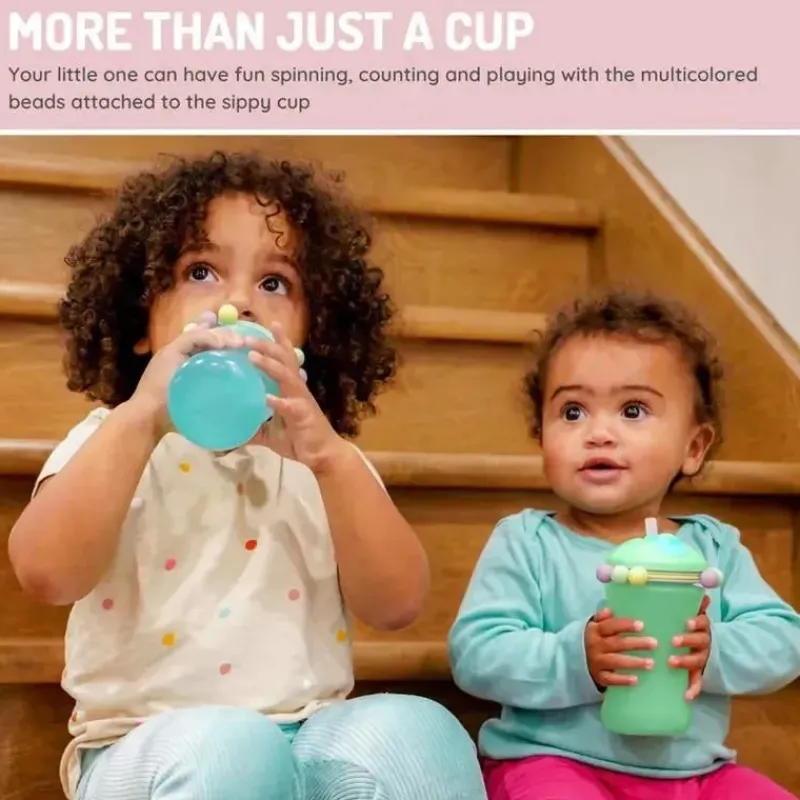Melii Straw, Sippy & Training Cups|Dishes, Utensils & Food Containers*- 2Pk Abacus Straw Sippy Cup, Mint/Pink