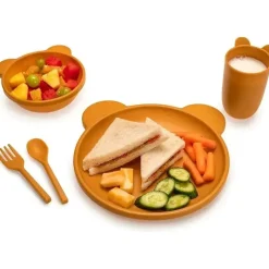 Melii Plates & Bowls|Dishes, Utensils & Food Containers*- 5Pk Cellulose Feeding Meal Set, Bear