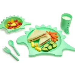 Melii Plates & Bowls|Dishes, Utensils & Food Containers*- 5Pk Cellulose Feeding Meal Set, Dinosaur
