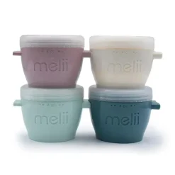Melii Food Storage*- 4Pk Snap & Go Baby Food Storage Containers, 4 Oz
