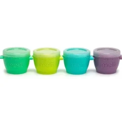 Melii Food Storage*- 4Pk Snap & Go Baby Food Storage Containers with lids, 6 Oz