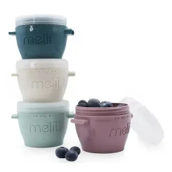 Melii Food Storage*- 4Pk Snap & Go Baby Food Storage Containers, 6 Oz