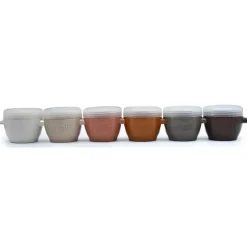 Melii Food Storage*- 6Pk Snap Containers & Go Pods, Neutrals, 2 Oz