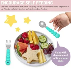 Melii Utensils & Accessories|Dishes, Utensils & Food Containers*- 4Pk Toddler & Kid Feeding Spoon & Fork Set, Shark & Bear