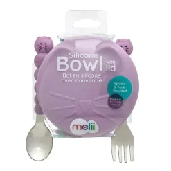 Melii Plates & Bowls|Dishes, Utensils & Food Containers*- Silicone Cat Bowl With Lid & Utensils