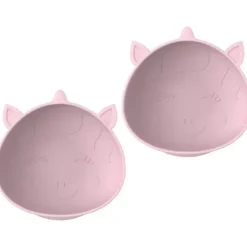 Melii Suction Plates & Bowls|Food Feeder*- Silicone Suction Bowls for Babies and Toddlers, 10.1 oz - 2 Pack, Unicorn Pink