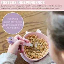 Melii Suction Plates & Bowls|Food Feeder*- Silicone Suction Bowls for Babies and Toddlers, 10.1 oz - 2 Pack, Unicorn Pink