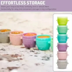 Melii Food Storage*- Snap & Go Baby Food Storage Containers, 2 oz, 6 Pack