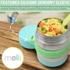 Melii Food Storage*- Stainless Steel Food Jar, 10.1oz, Double Walled, Vacuum Insulated, Blue, Mint, Lime