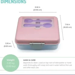 Melii Utensils & Accessories|Dishes, Utensils & Food Containers*- Two Tier Bento, 48.8 Oz, Pink