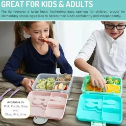 Melii Utensils & Accessories|Dishes, Utensils & Food Containers*- Two Tier Bento, 48.8 Oz, Blue Mint Lime