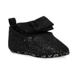 Michael Kors Baby Shoes*Baby - Girl Day Flats, Black Shimmer