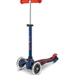 Kids Micro Kickboard Ride-On Toys|Toys For 3 Year Old*- Mini Deluxe LED 3-Wheeled, Navy Blue