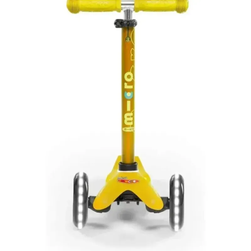 Kids Micro Kickboard Ride-On Toys|Toys For 3 Year Old*- Mini Deluxe LED 3-Wheeled, Yellow