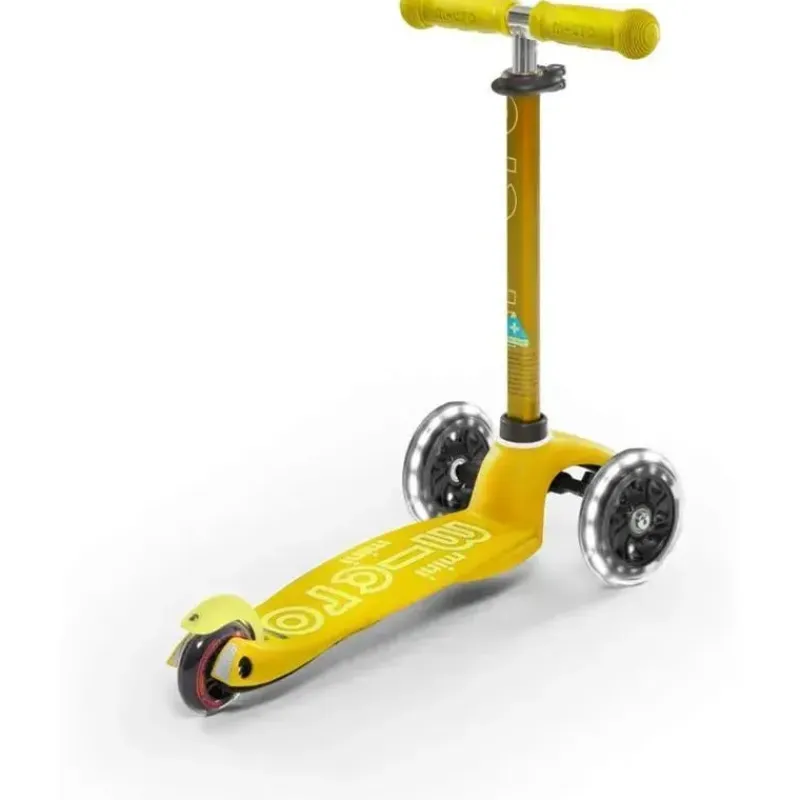 Kids Micro Kickboard Ride-On Toys|Toys For 3 Year Old*- Mini Deluxe LED 3-Wheeled, Yellow