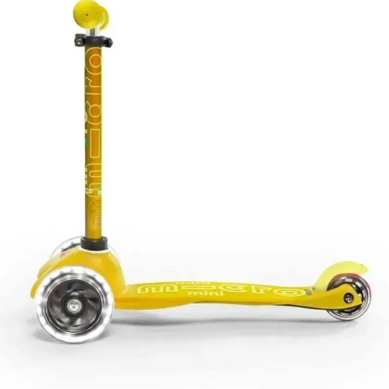 Kids Micro Kickboard Ride-On Toys|Toys For 3 Year Old*- Mini Deluxe LED 3-Wheeled, Yellow