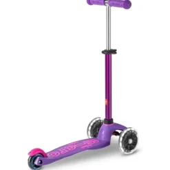 Kids Micro Kickboard Ride-On Toys|Toys For 3 Year Old*- Mini Deluxe LED 3-Wheeled, Purple