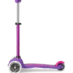 Kids Micro Kickboard Ride-On Toys|Toys For 3 Year Old*- Mini Deluxe LED 3-Wheeled, Purple