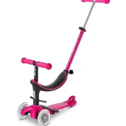 Kids Micro Kickboard Bikes & Trikes|Gift For Kids*- Mini2Grow LED Wheels, 4in1 Scooter, for Kids Ages 1-6, Pink