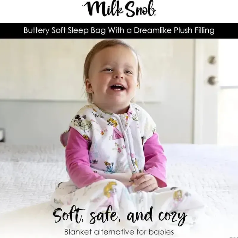 Milk Snob Disney Princess|Baby Sleepwear*- Disney Baby Sleeping Sack, Sleeveless Sleep Bag and Wearable Zip Up Blanket, Princess