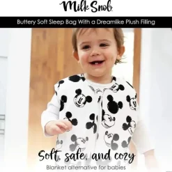 Milk Snob Mickey & Minnie|Baby Sleepwear*- Disney Baby Sleeping Sack, Sleeveless Sleep Bag and Wearable Zip Up Blanket, Mickey