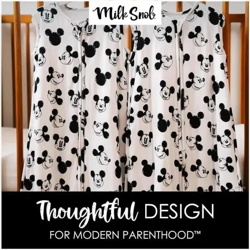 Milk Snob Mickey & Minnie|Baby Sleepwear*- Disney Baby Sleeping Sack, Sleeveless Sleep Bag and Wearable Zip Up Blanket, Mickey