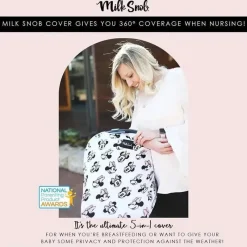Milk Snob Mickey & Minnie|Car Seat Head Support & Strap Covers*- Original Disney 5-in-1 Cover, Minnie Mouse