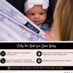 Milk Snob Mickey & Minnie|Car Seat Head Support & Strap Covers*- Original Disney 5-in-1 Cover, Minnie Mouse