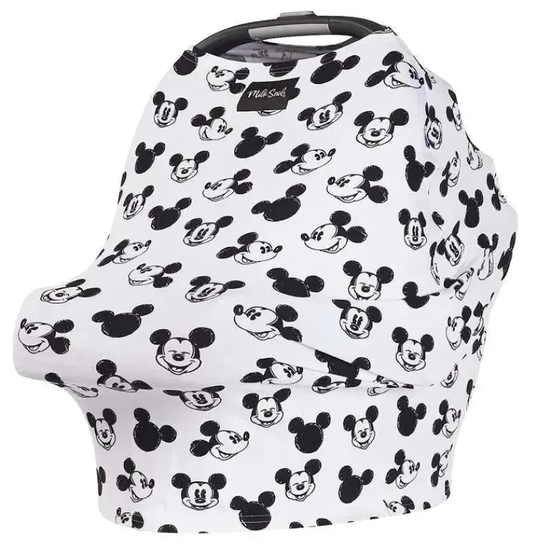 Milk Snob Mickey & Minnie|Car Seat Head Support & Strap Covers*- Original Disney 5-in-1 Cover Mickey Mouse Sketch