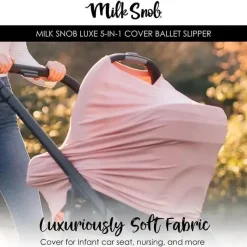 Milk Snob Car Seat Head Support & Strap Covers*- Original 5-in-1 Luxe Cover Ballet Slipper