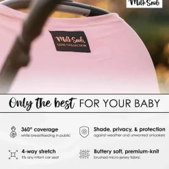 Milk Snob Car Seat Head Support & Strap Covers*- Original 5-in-1 Luxe Cover Ballet Slipper