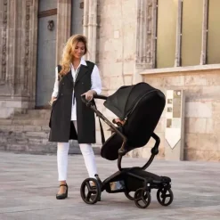 Mima Top Strollers|Single Strollers*- Xari Max Stroller, Black/Snow White/Sandy Beige